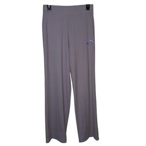 Puma Elevated Straight Pants Ribbed Knit Pale Plum Purple Women Small NWT